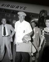 John Wayne arriving at Pensacola Airport 1955